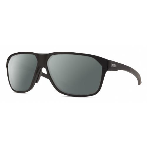 Smith Optics Leadout Pivlock Unisex Square Polarized Sunglasses Matte Black 63mm Smoke Grey Polar