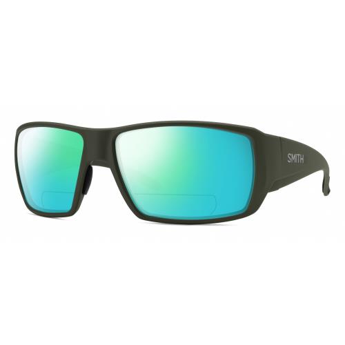 Smith Optic Guides Choice XL Unisex Polarized Bifocal Sunglasses Moss Green 63mm Green Mirror