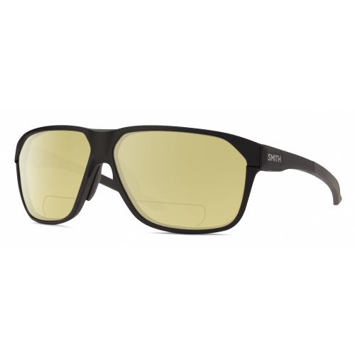 Smith Optic Leadout Pivlock Unisex Polarized Bifocal Sunglasses Matte Black 63mm Yellow