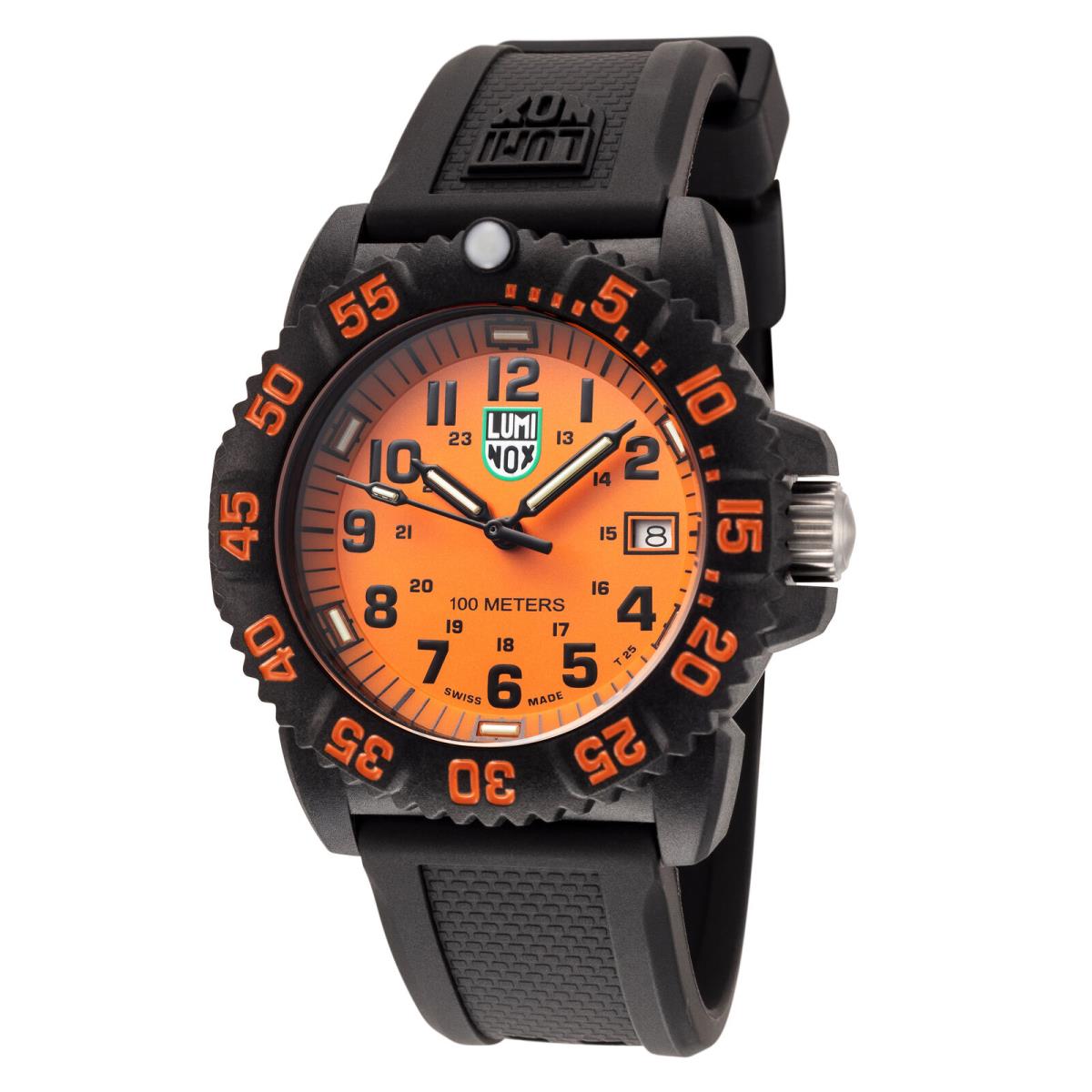 Luminox Men`s Sea Lion X2.2079 Black/orange Dial Polyurethane Watch