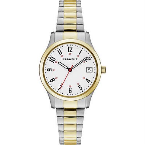 Caravelle Two-tone Stainless Steel Expansion Bracelet Watch