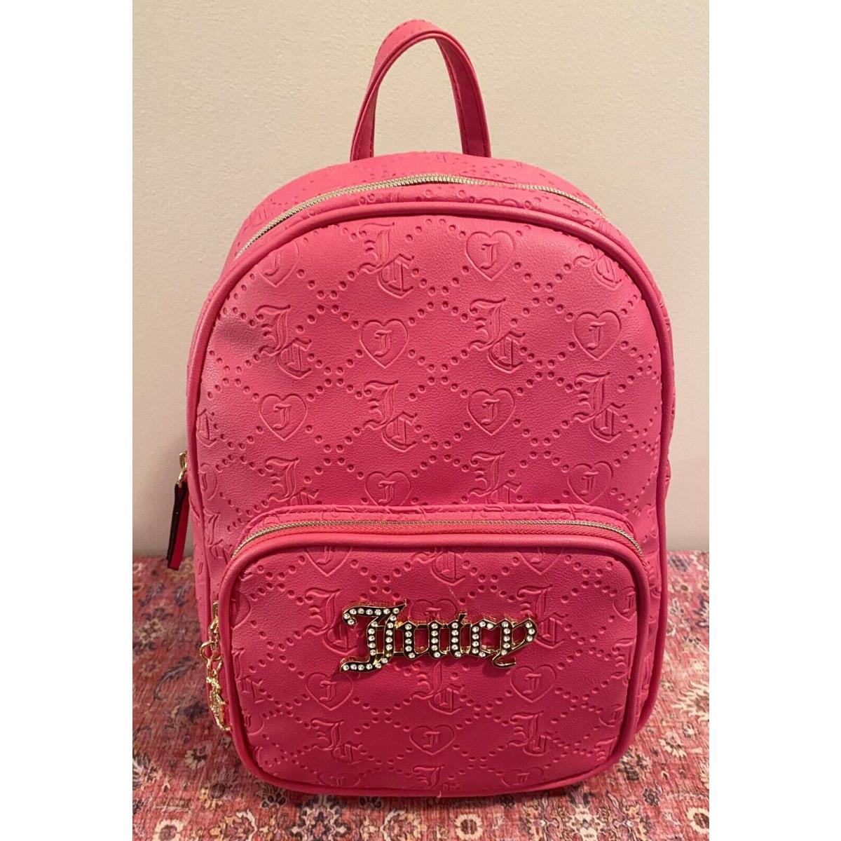 Juicy Couture Free Love Hot Pink Semi Charmed Backpack w/ Tags