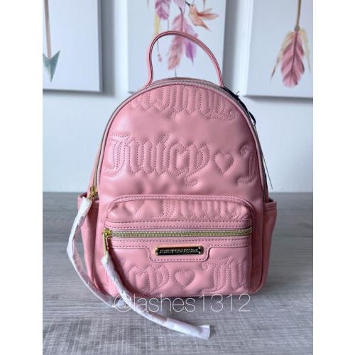 Juicy Couture Bag Puff Backpack Purse - Taffy Pink Logo - Juicy Couture bag  