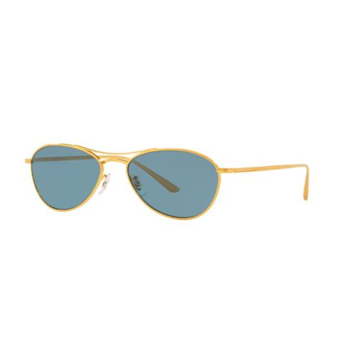 Oliver Sunglasses OV1245ST-5293P1 Gold w/ Blue Lens 54mm