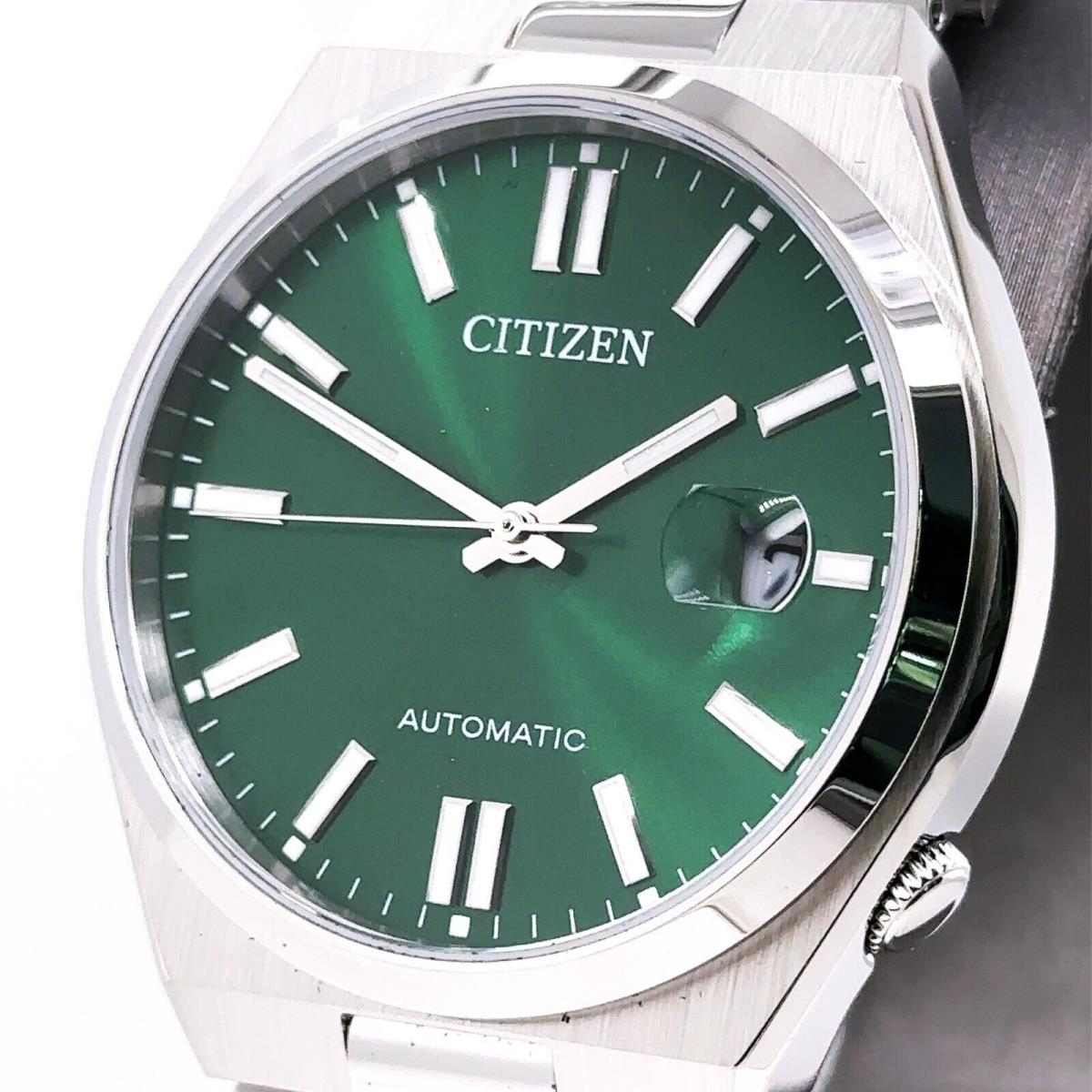 Citizen Tsuyosa Automatic Stainless Steel Green Dial 40mm Watch NJ0150-56X - Dial: Green, Band: Silver, Bezel: Silver