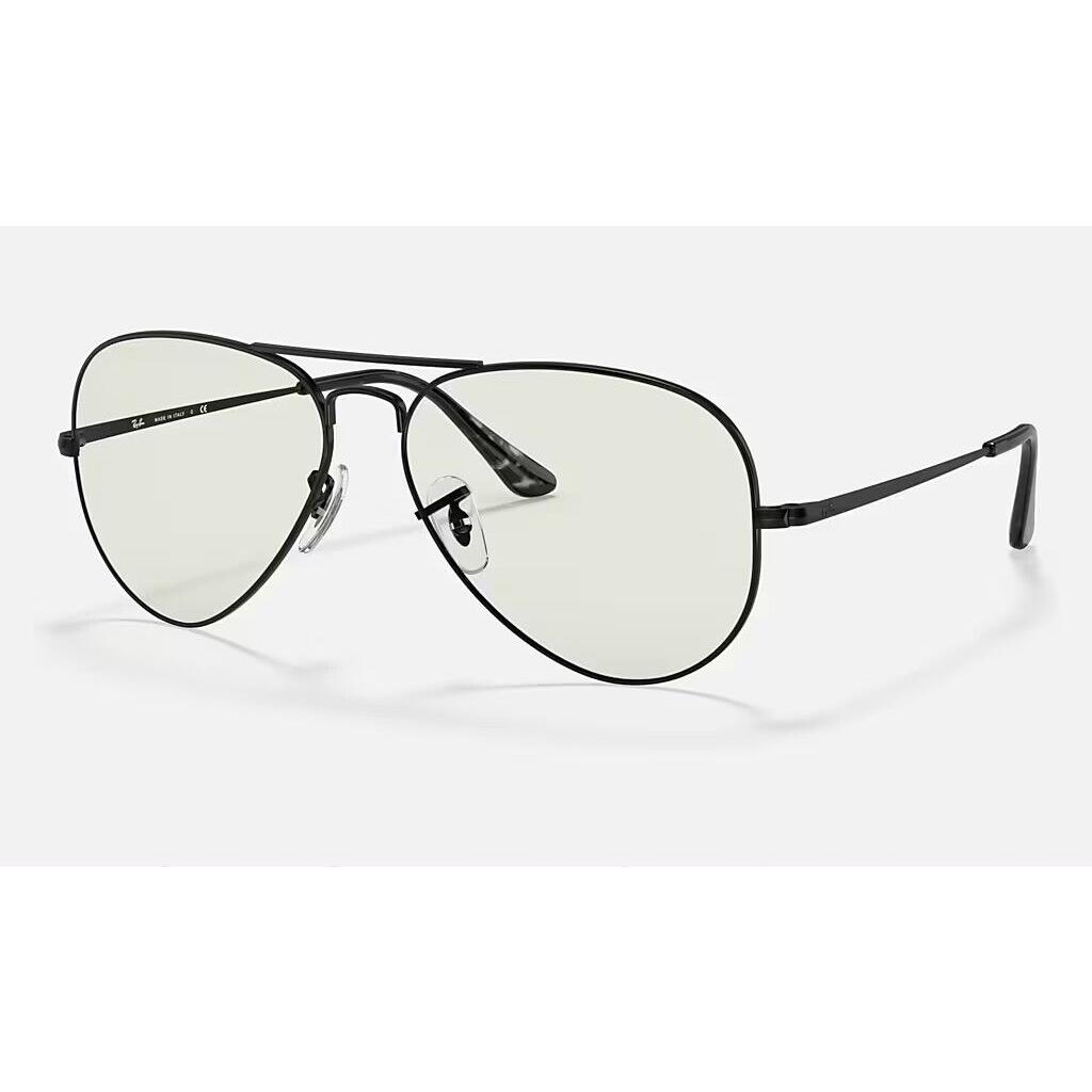 Ray-ban Aviator Metal II Sunglasses 58mm - RB3689 9148/BF/Black/ClearBlueLight