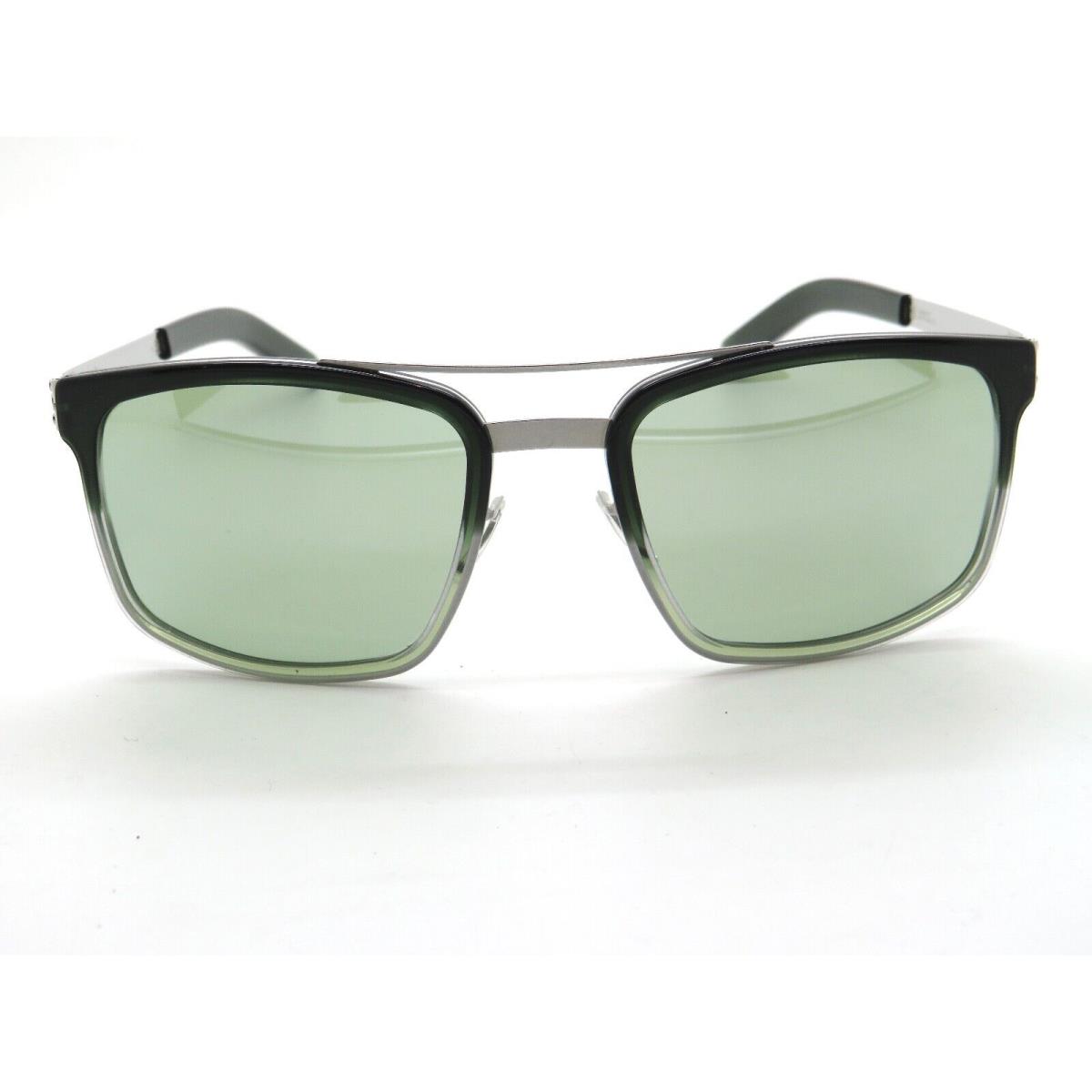 IC Berlin Sunny Broken Bottle/chrome Moss Green Mirrored 54mm Sunglasses