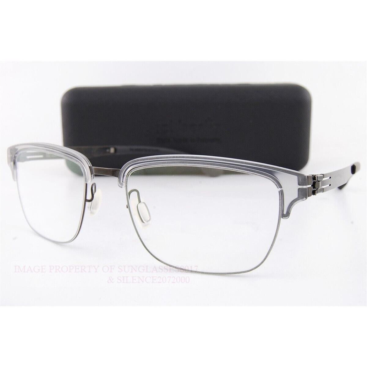 ic Berlin Eyeglass Frames Ricky Y. Gun-metal-sky-grey Men Women 52mm