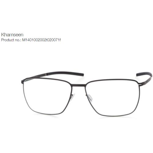 ic Berlin Eyeglass Frames Khamseen Black 57mm