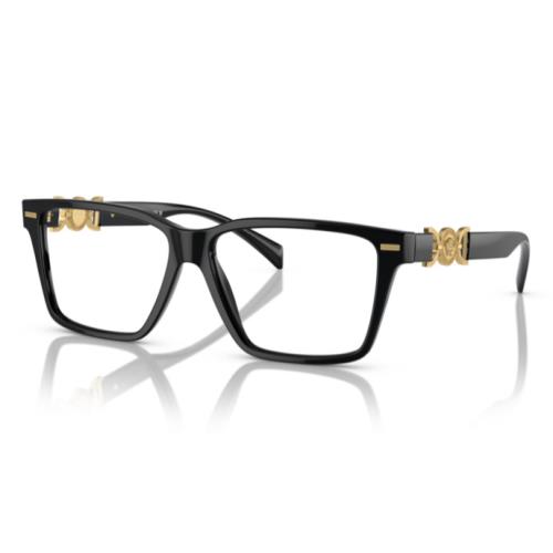 Versace 0VE3335F GB1 Black Rectangle 56mm Women`s Eyeglasses