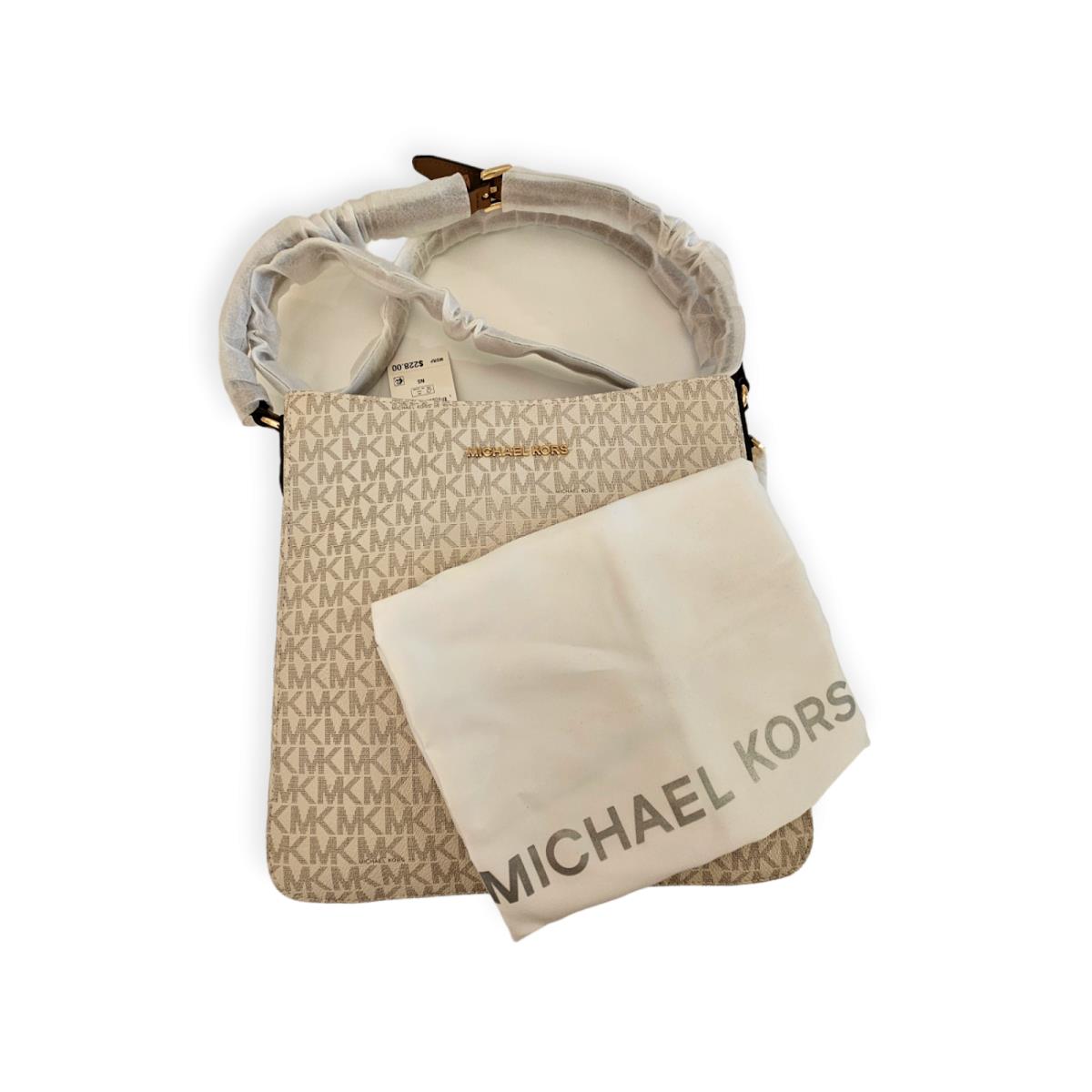 Michael Kors Jet Set Travel Large Messenger Bag ;Vanilla.