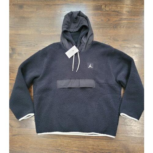Nike Air Jordan Essentials Sherpa Fleece Winter Hoodie Men`s Size M DV1582-010