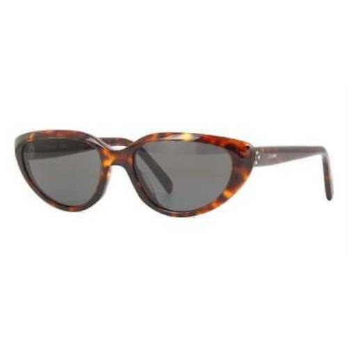 Celine CL 40220U 52A Sunglasses Dark Havana Frame Smoke Lenses 55mm