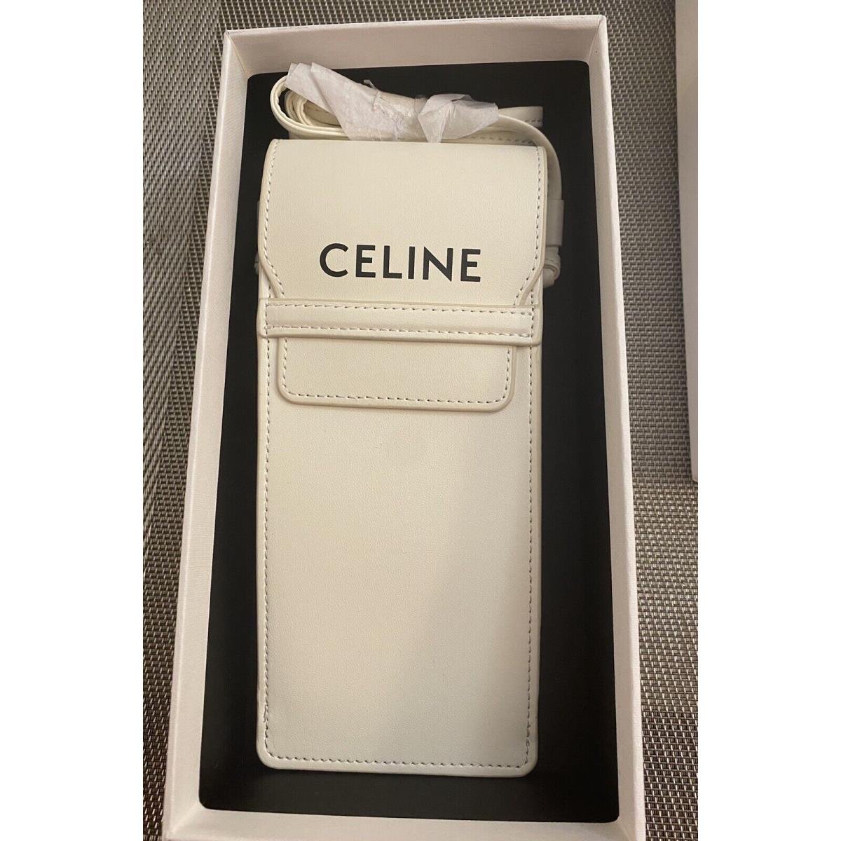 Celine Smooth Calfskin Sunglasses Pouch White