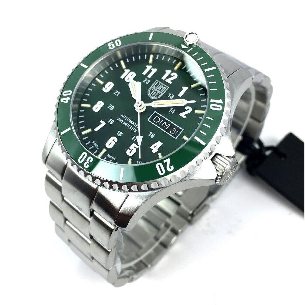 Men`s Luminox Automatic Sport Timer Green Dial Steel Swiss Made Watch XS.0937