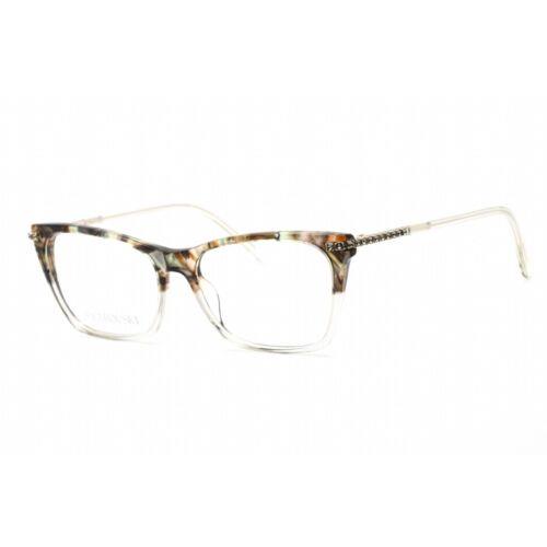Swarovski Women`s Eyeglasses Full Rim Butterfly Havana/clear Frame SK5426 056