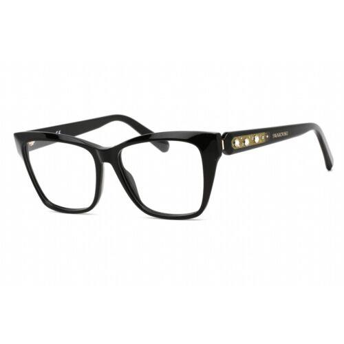 Swarovski Men`s Eyeglasses Butterfly Shape Shiny Black Plastic Frame SK5468 001