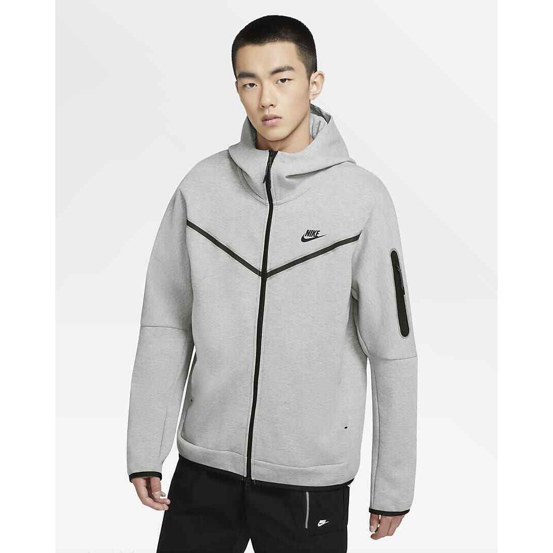 Nike Sportswear Tech Fleece Men`s Hooded Jacket Grey Black Sz Xxl CU4489-765