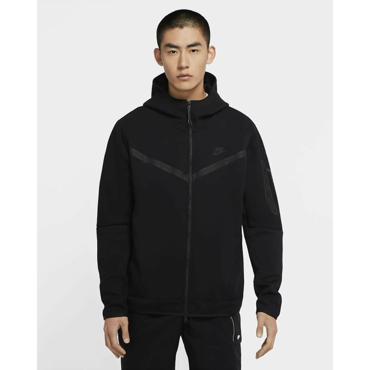 Nike Sportswear Tech Fleece Men`s Hooded Jacket Black Sz M XL 2XL 3XL CU4489-010