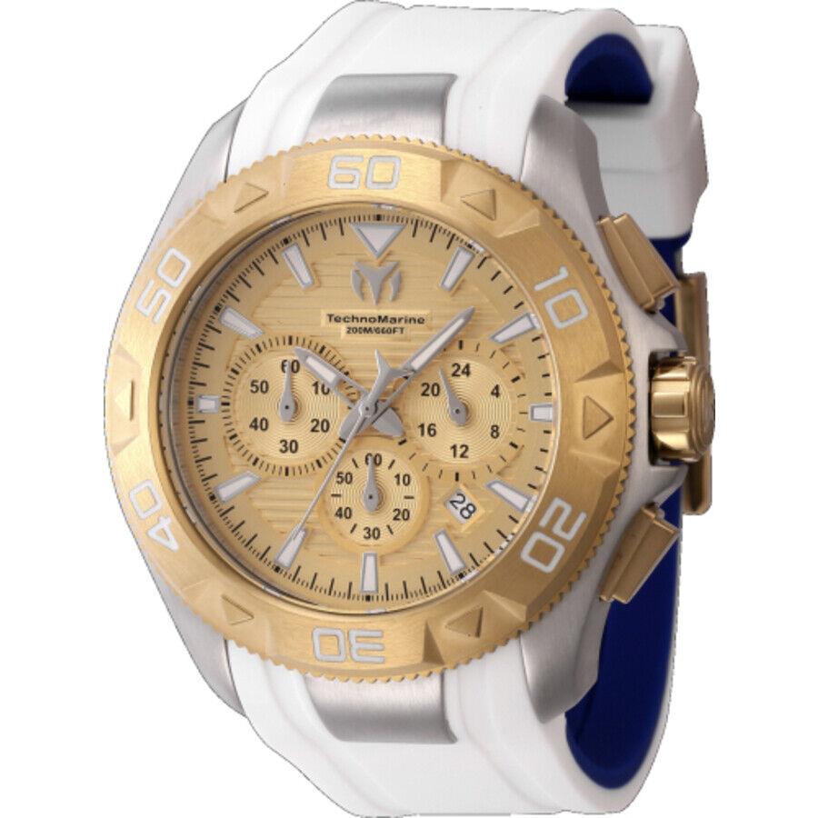 Technomarine UF6 Chronograph Quartz Gold Dial Men`s Watch TM-622006