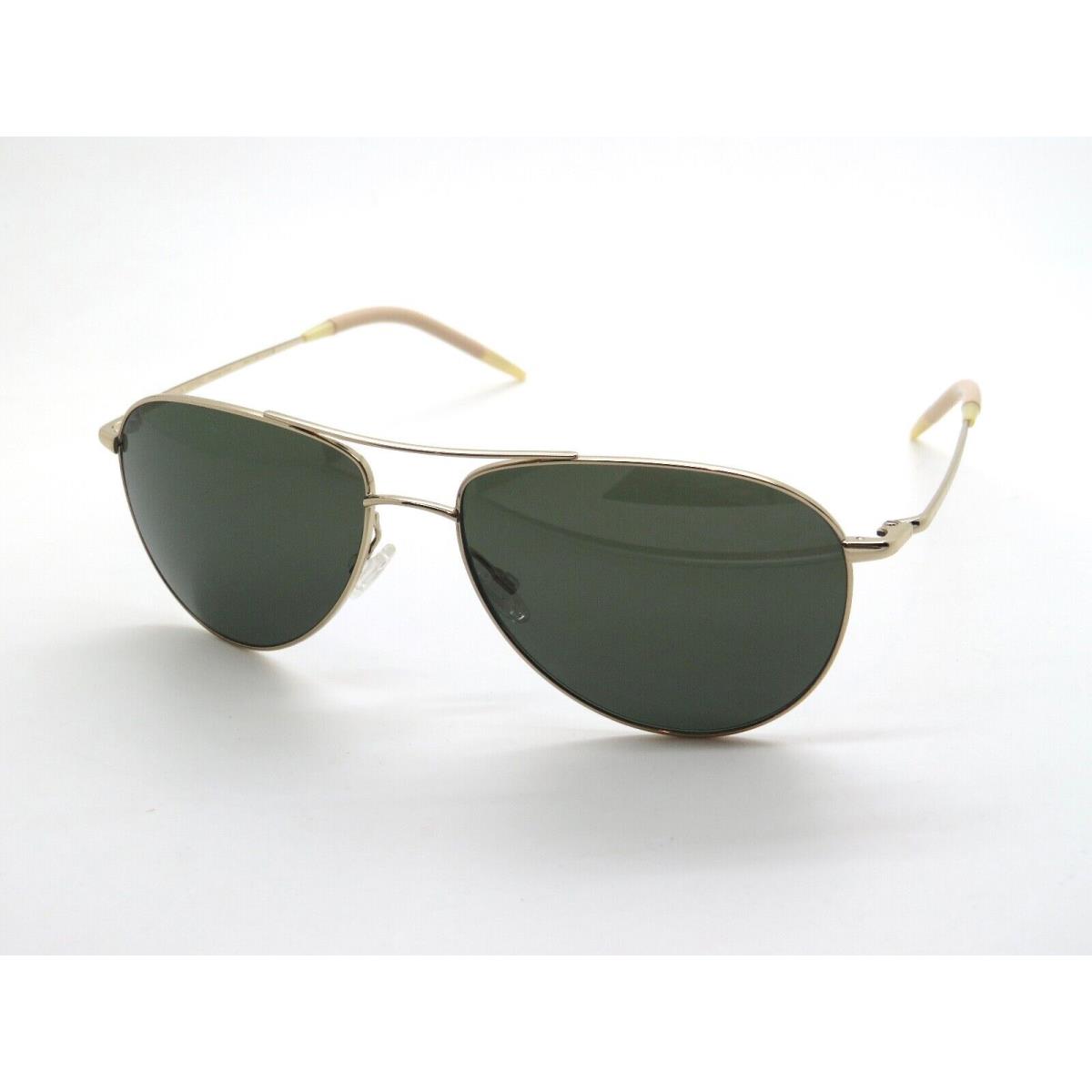 Oliver Peoples Benedict OV1002S 5035P1 Gold/green Polarized Aviator Sunglasses