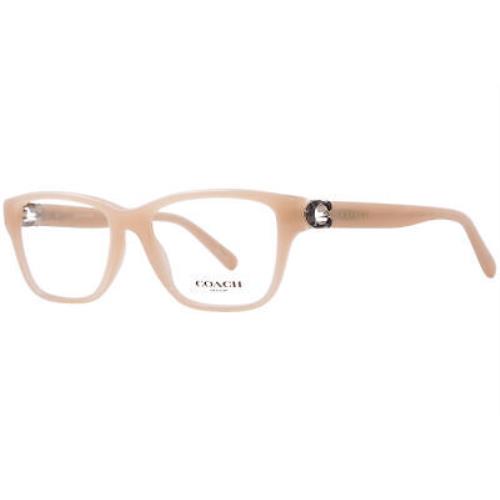 Coach HC6154 5611 Eyeglasses Women`s Milky Beige Full Rim Square Shape 52mm