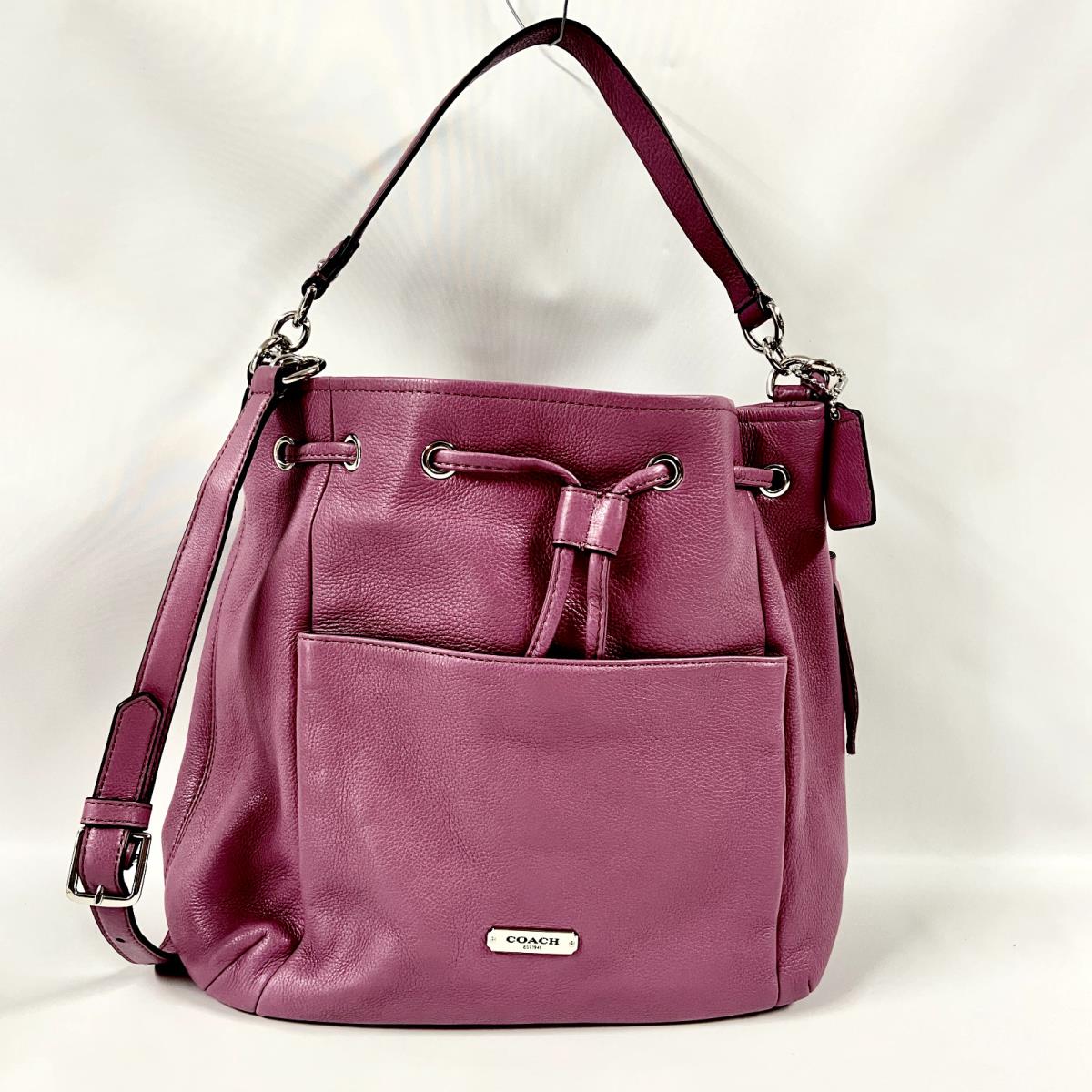 Coach Avery Leather Drawstring Rose F27003