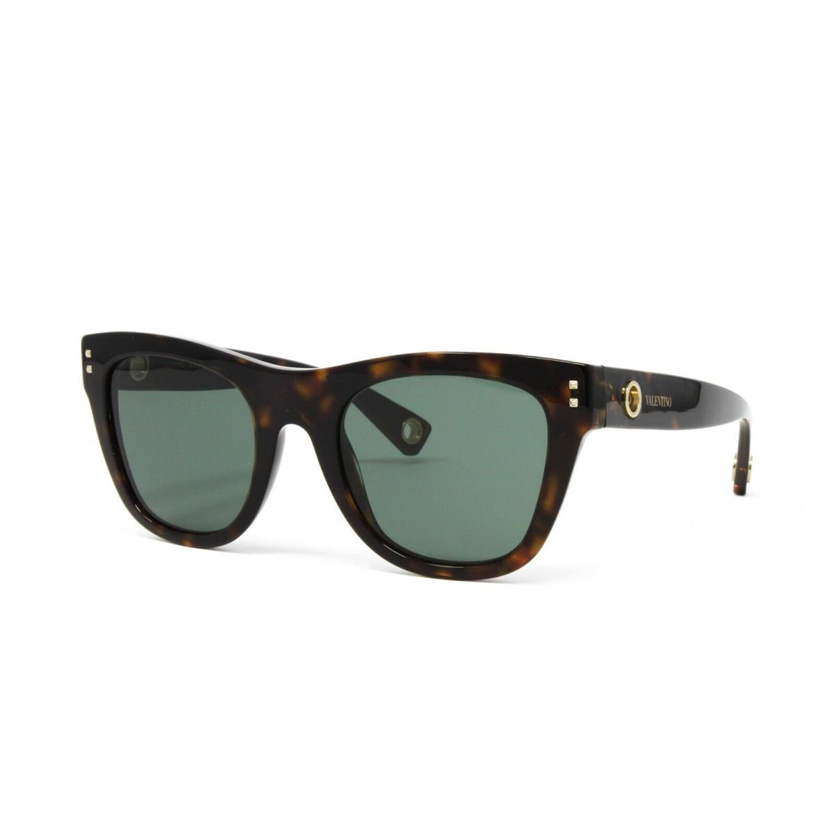 Valentino Sunglasses Women`s Cat Eye VA4093 500271 Havana 52mm Green Lens
