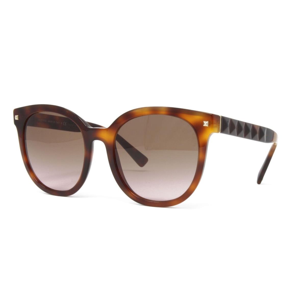 Valentino Sunglasses Women`s Round VA4083 501114 Havana 55mm Brown Gradient Lens
