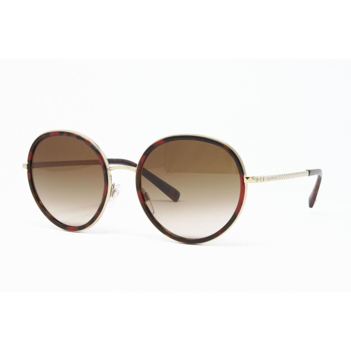 Valentino Sunglasses Women`s Round VA2051 300313 Red Havana 53mm Brown Lens