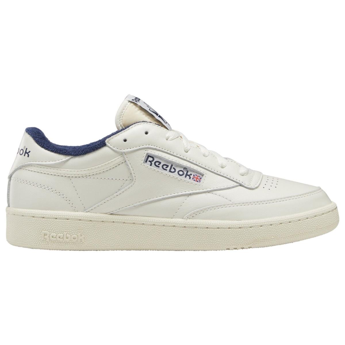 Men Reebok Club C 85 Vintage Tennis Shoes Sneakers Chalk White Navy Blue GX3683