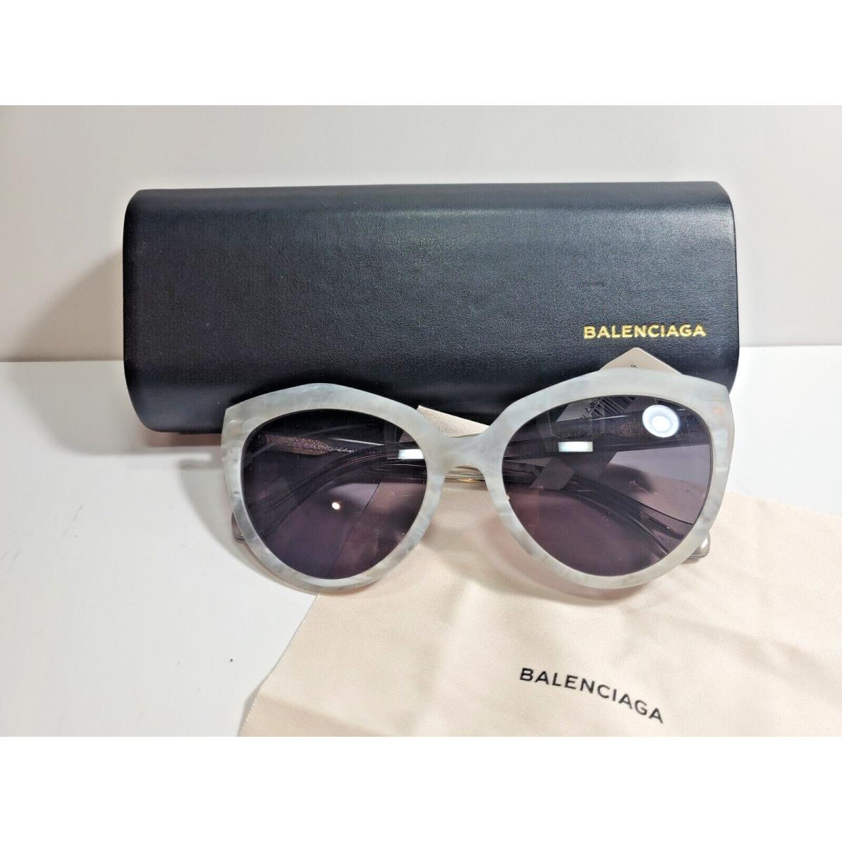 Balenciaga BA 48 24A 56-18-140 Marble Womens Sunglasses Orig Case Retail