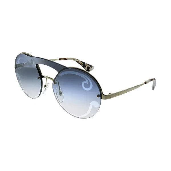 Prada PR65TS ZVN0D0 Womens Round Sunglasses Pale Gold 36mm