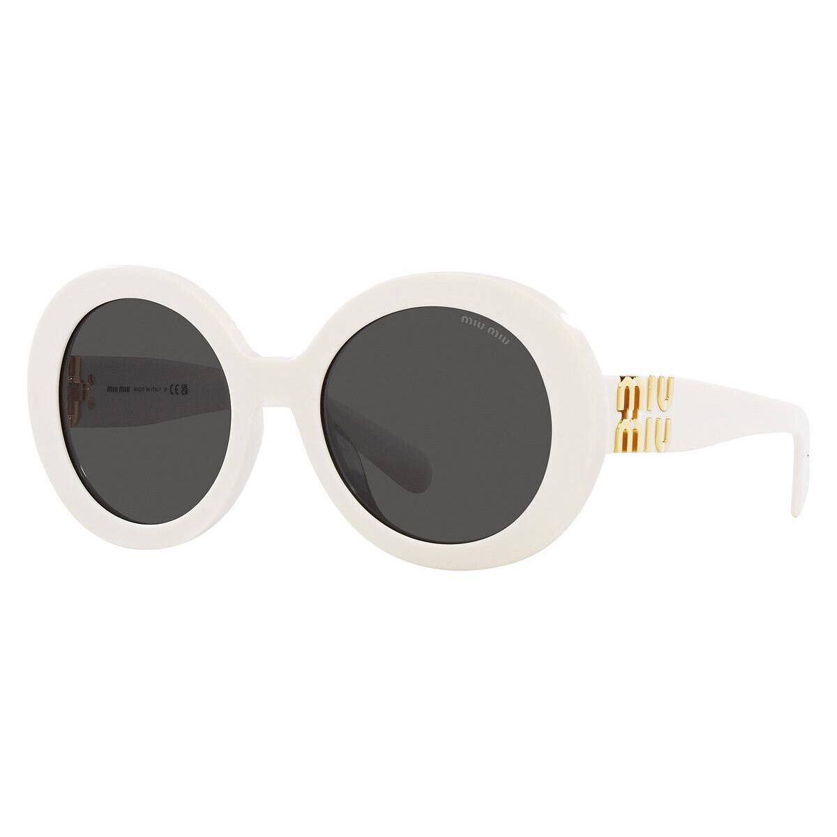 Miu Miu MU Sunglasses Women White / Dark Gray 55mm