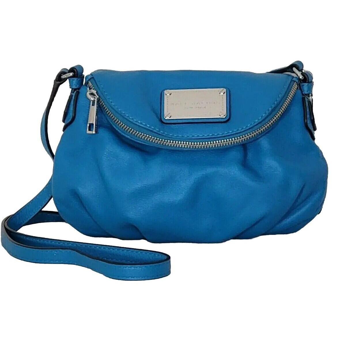 Marc Jacobs Q Natasha Turquoise Soft Leather Crossbody Shoulder Bag