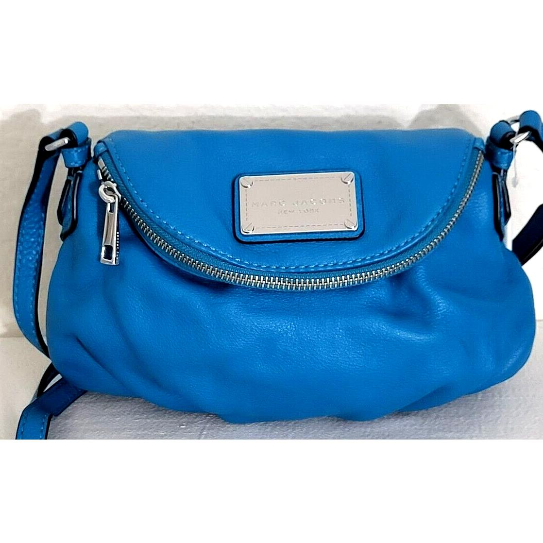 Marc Jacobs Q Natasha Turquoise Soft Leather Crossbody Shoulder Bag