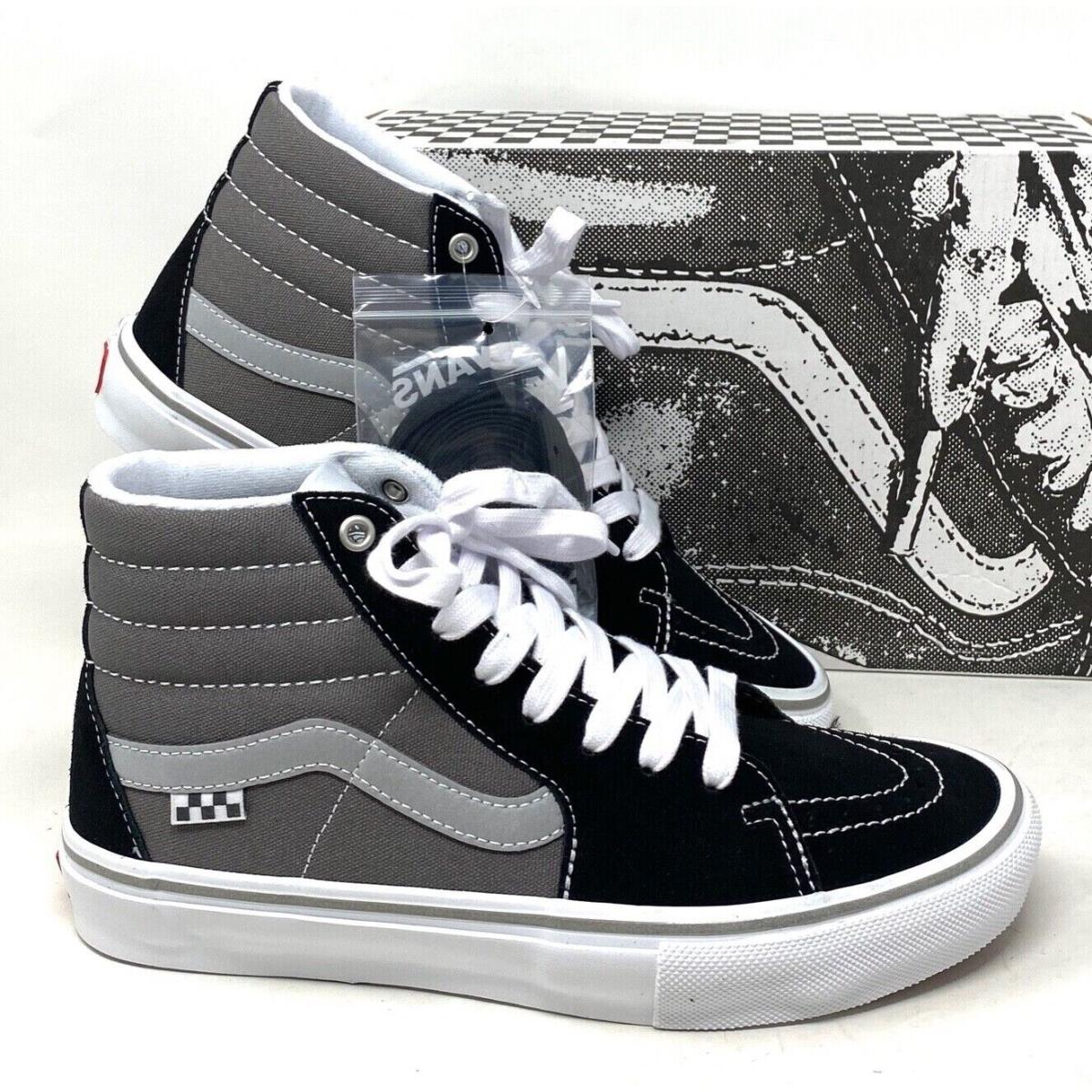 Vans Sk8-Hi Black Gray Suede Canvas Shoes Skate Sneakers Size Women VN0A5FCCN42