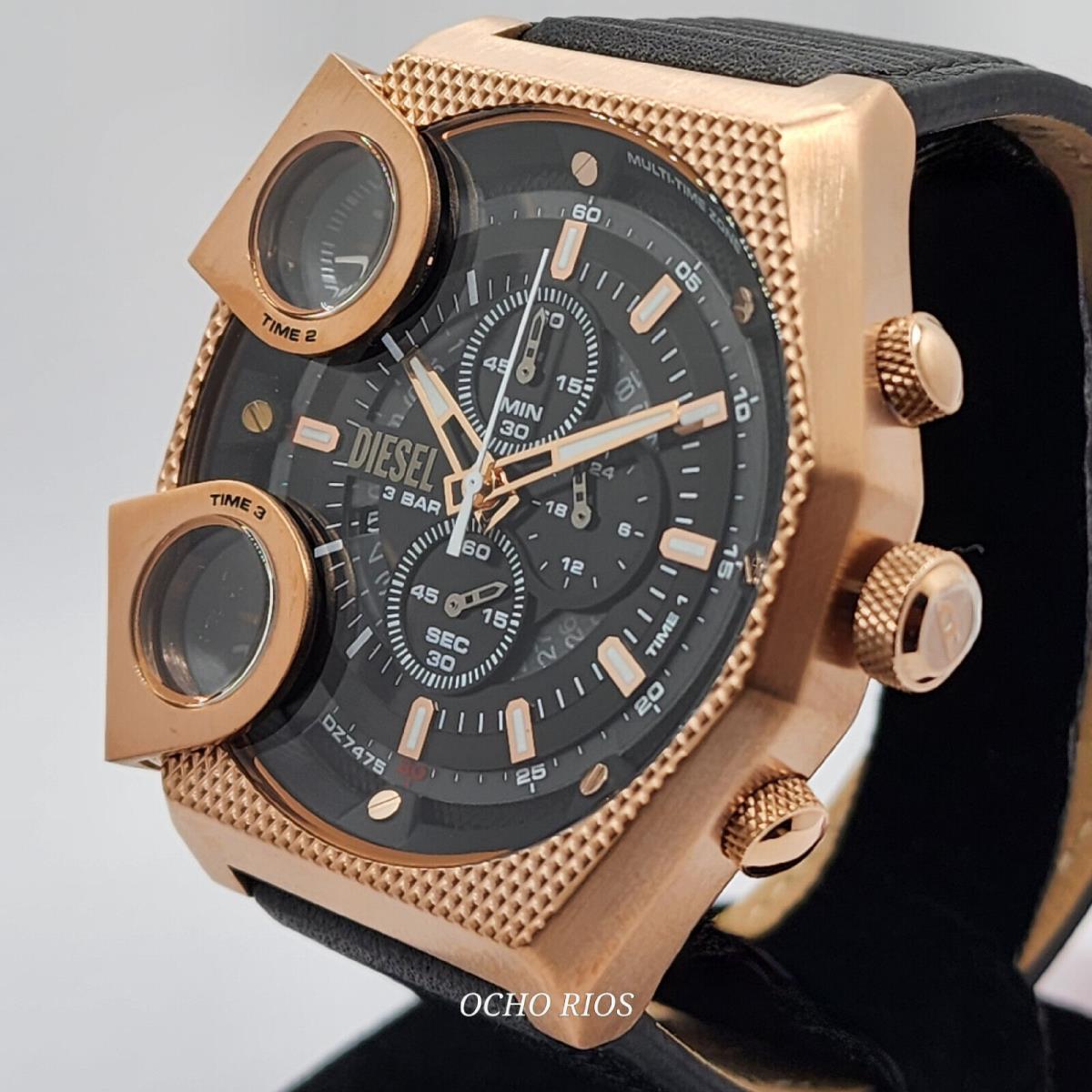 Black - Chronograph - Men`s watch Brands Sideshow DZ7475 | Diesel Diesel Fash Leather Watch