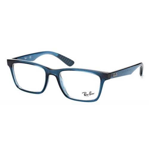 Ray-ban Rx-able Eyeglasses RB 7025 5719 55-17 Blue-grey Transparent Frames