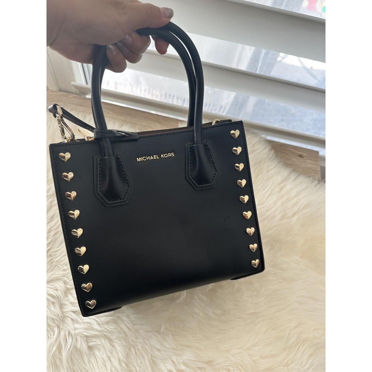 Michael Kors black bag with gold studs