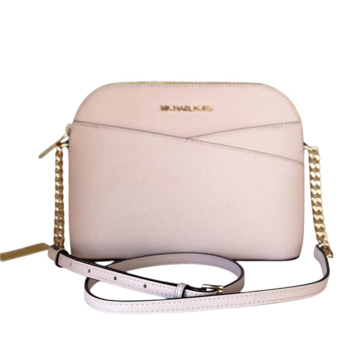 Michael Kors Jet Set Travel Medium Dome Crossbody Shoulder Bag Powder Blush
