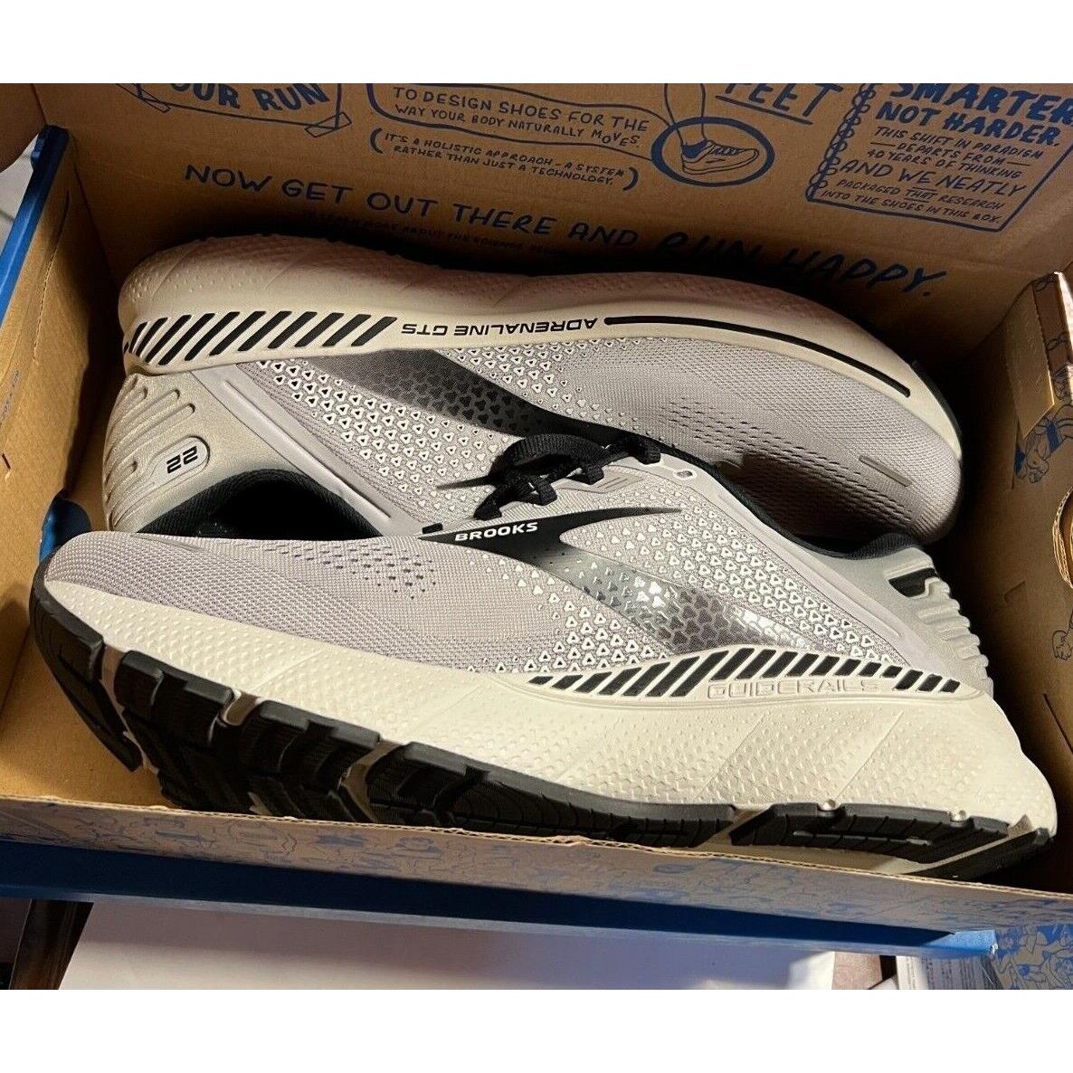 Brooks Men`s Adrenaline Gts 22 Running Shoes Alloy/grey/black 13