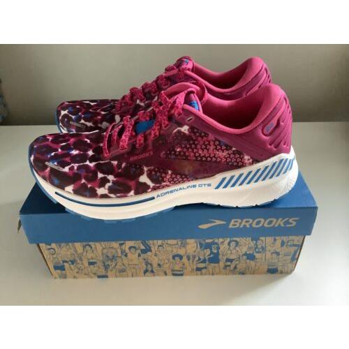 Brooks Adrenaline Gts 22 Run Wild Leopard Women`s Running Shoes - Sz 8
