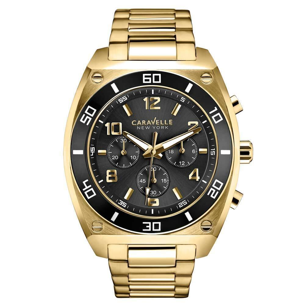 Caravelle Men`s 45A111 Analog Display Japanese Quartz Gold Watch