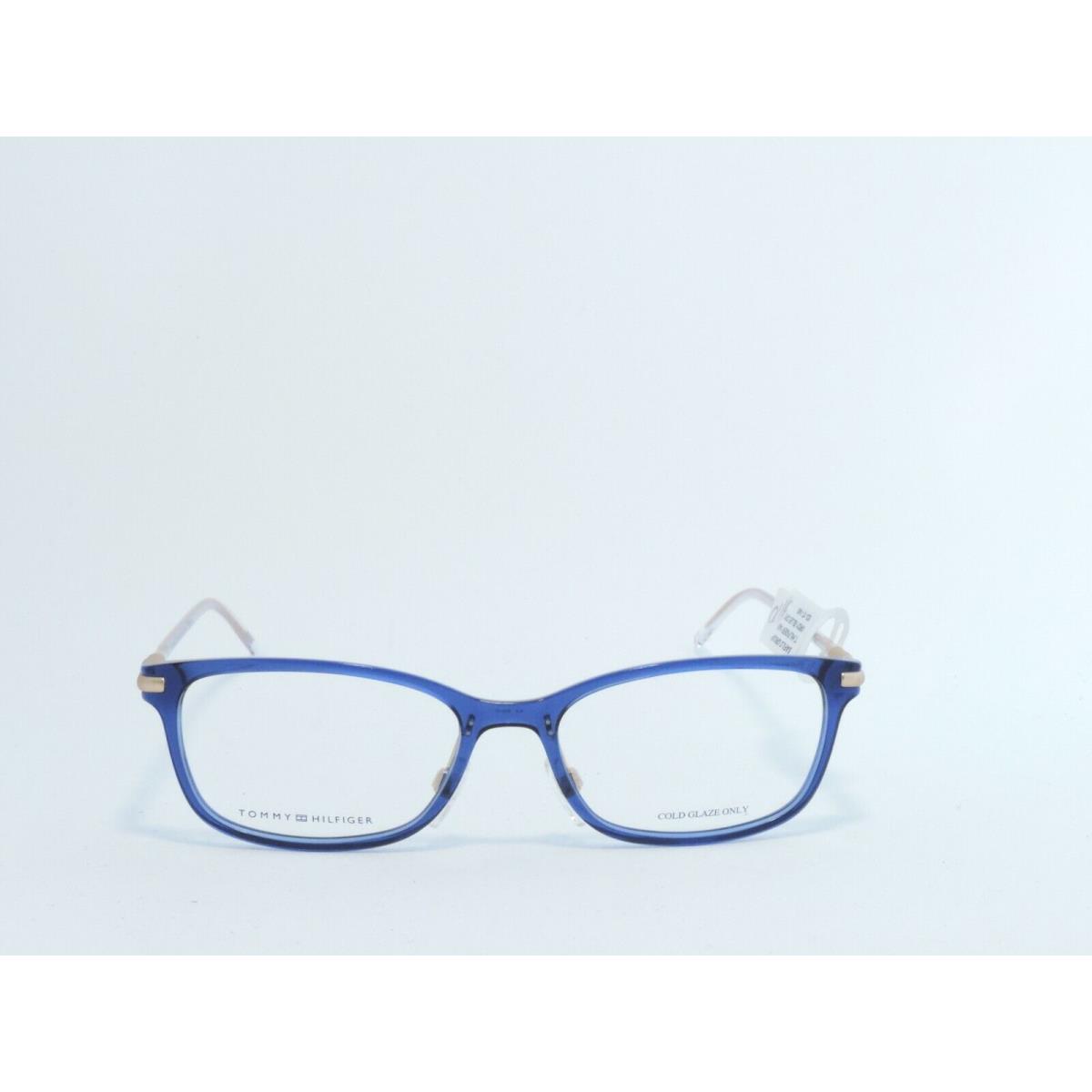 Tommy Hilfiger TH1400 Full Rim Eyeglass Frames 0R21 Blue Crystal 53-17-140