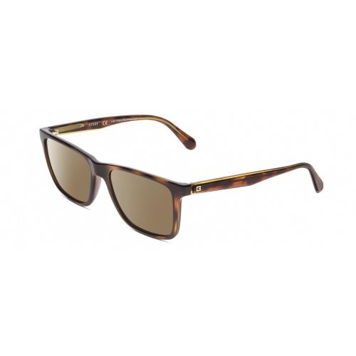 Guess GU6935 Unisex Rectangular Polarized Sunglasses Tortoise Havana Green 55 mm Amber Brown Polar