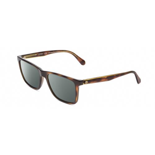 Guess GU6935 Unisex Rectangular Polarized Sunglasses Tortoise Havana Green 55 mm Smoke Grey Polar