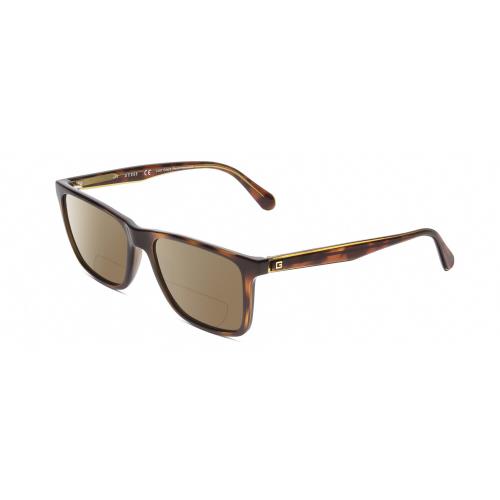 Guess GU6935 Unisex Polarized Bifocal Sunglasses in Tortoise Havana Green 55mm Brown
