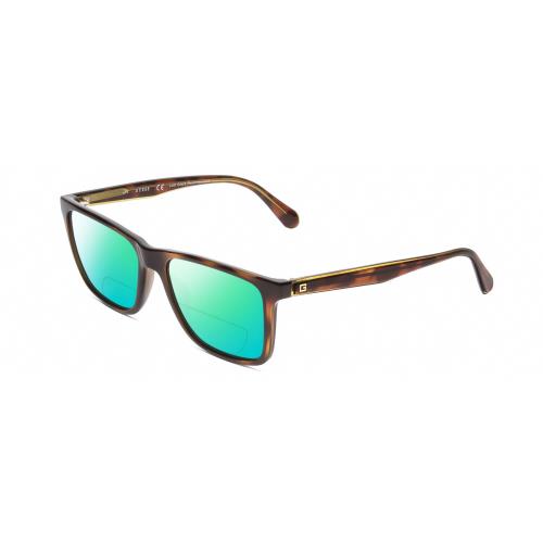 Guess GU6935 Unisex Polarized Bifocal Sunglasses in Tortoise Havana Green 55mm Green Mirror