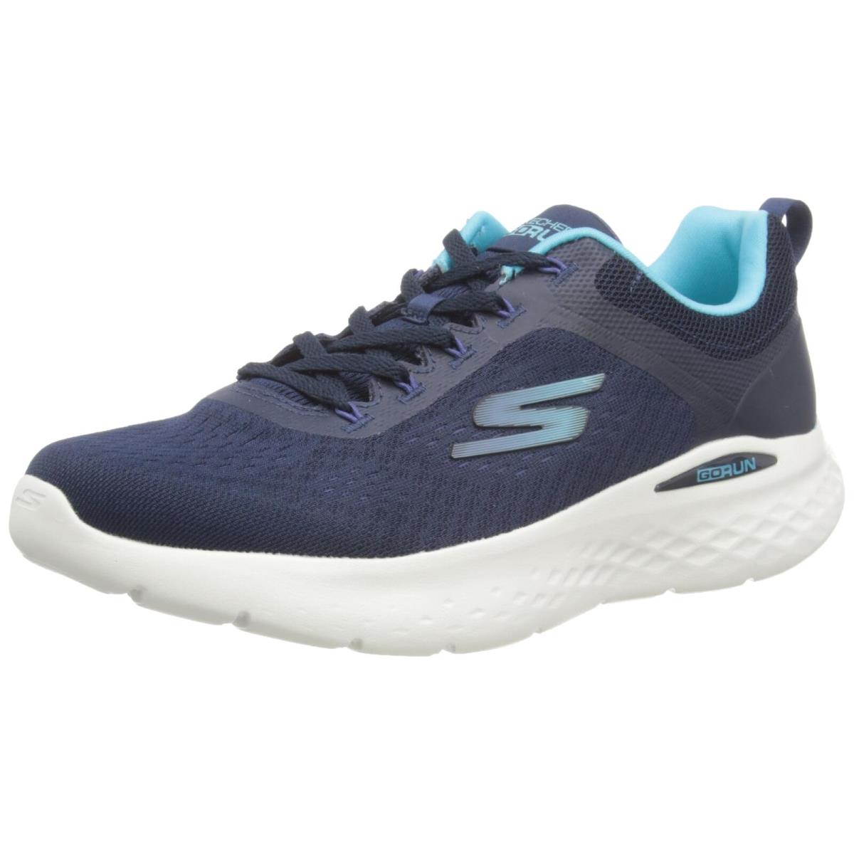 Skechers Women`s GO Run Lite Sneaker Navy/aqua 7.5 7.5